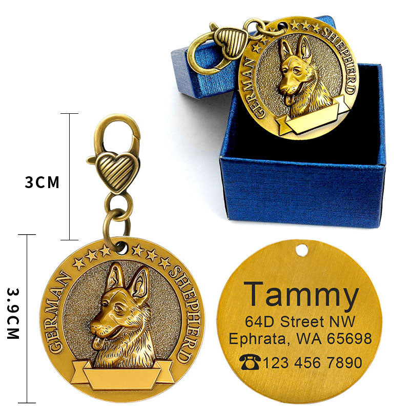 Custom Metal Engraved  Identity Card