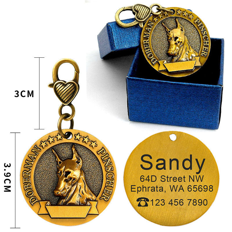 Custom Metal Engraved  Identity Card